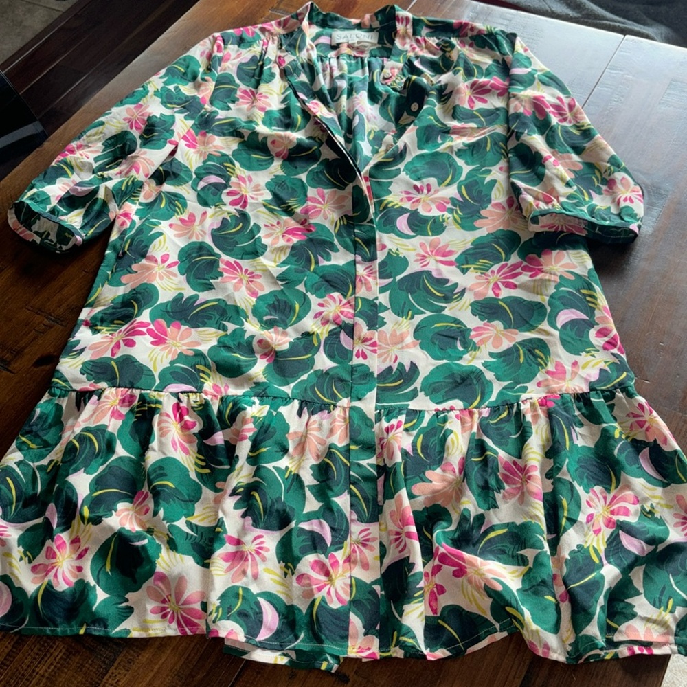 Saloni Cream lilly Tyra Dress
